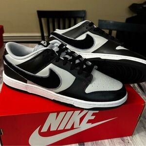 Nike Dunk Low Chenille Swoosh Black Grey